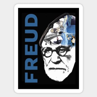 Sigmund Freud Collage Portrait 1 Magnet